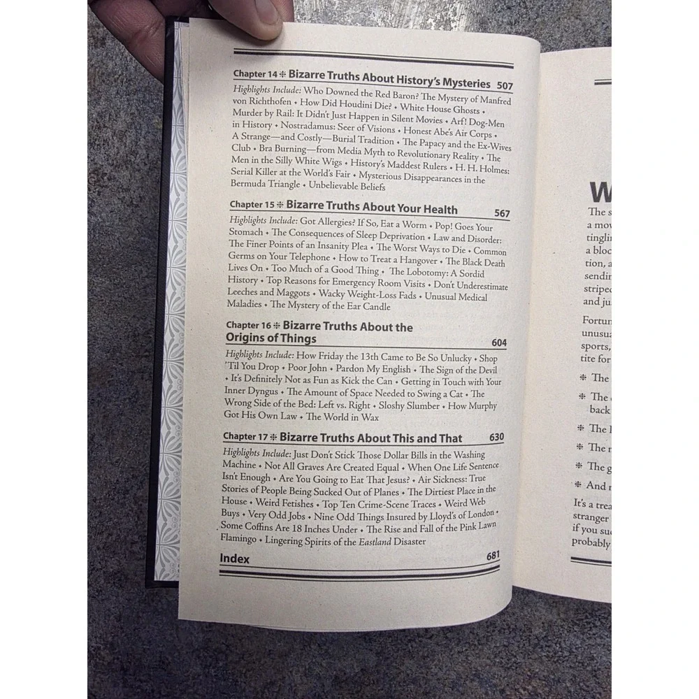 The Book of Bizarre Truths: Big Book of Provocative Questions MythBusting Answer